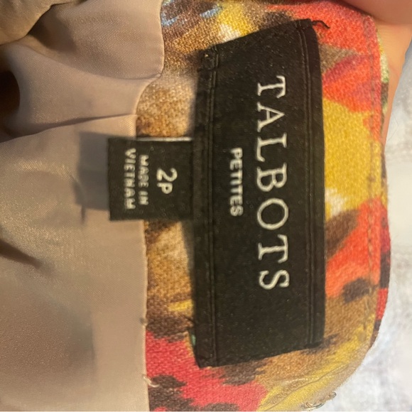 Talbots Red and Brown Mini Pencil Skirt Casual - Picture 4 of 5